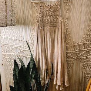 Boho Flowing Tank Knitted Neutral Size L